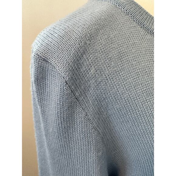 J. Crew Light Blue Merino Wool Blend Sweater with Lace Detail - Picture 11 of 13